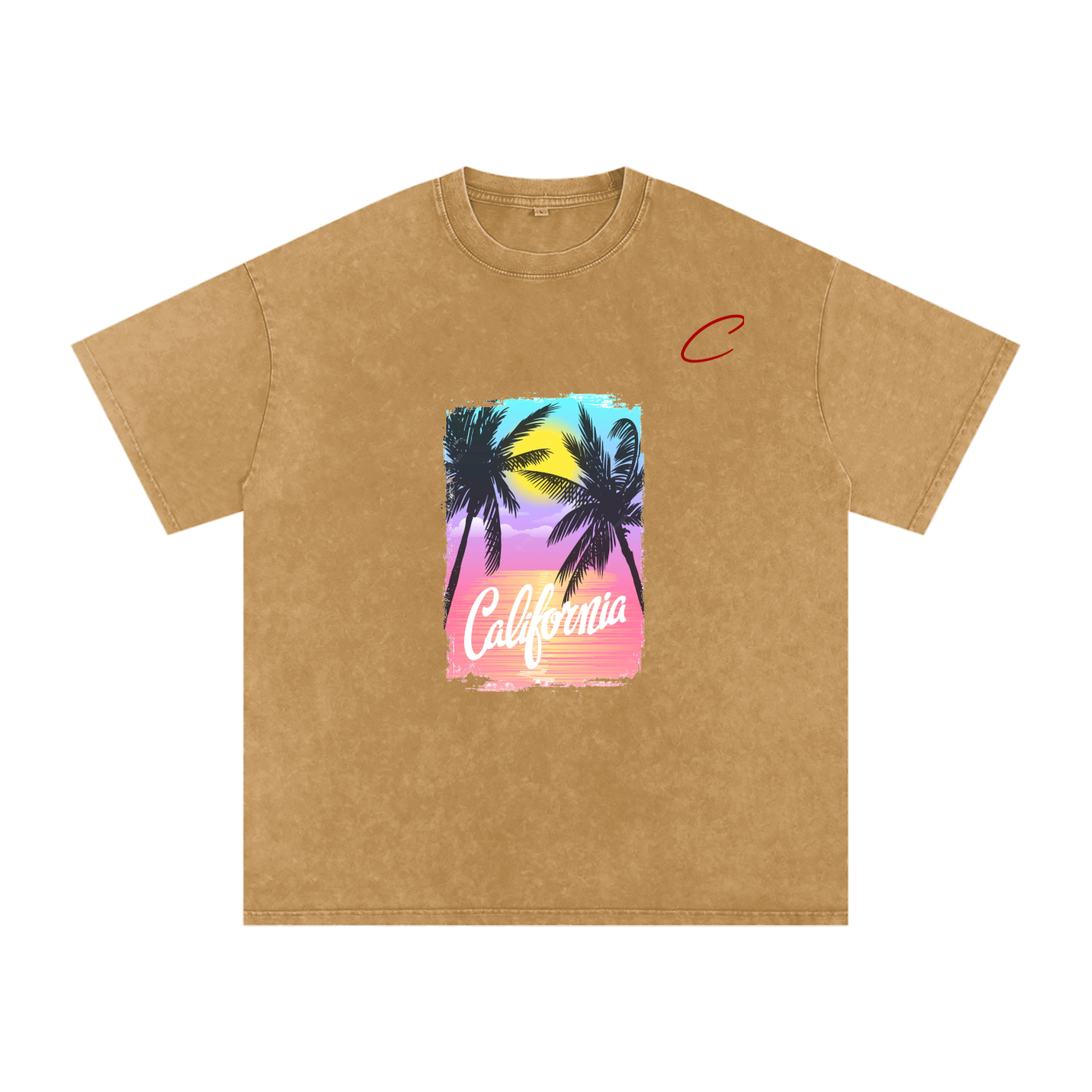 Snow Washed Oversized Cotton T-Shirt