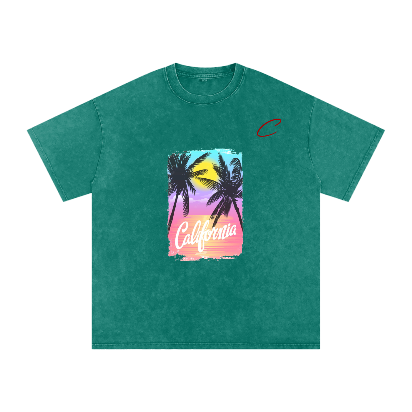 Snow Washed Oversized Cotton T-Shirt