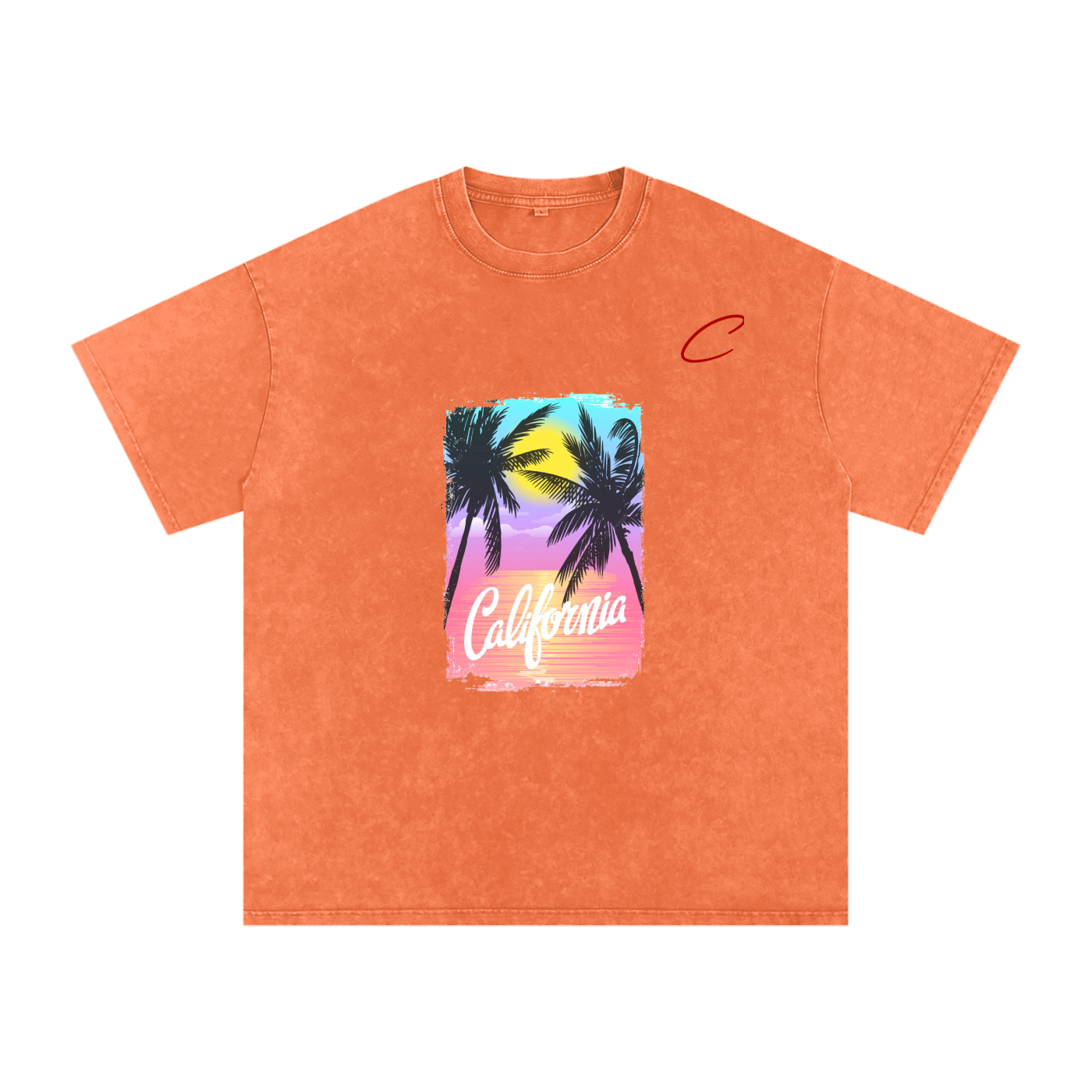 Snow Washed Oversized Cotton T-Shirt