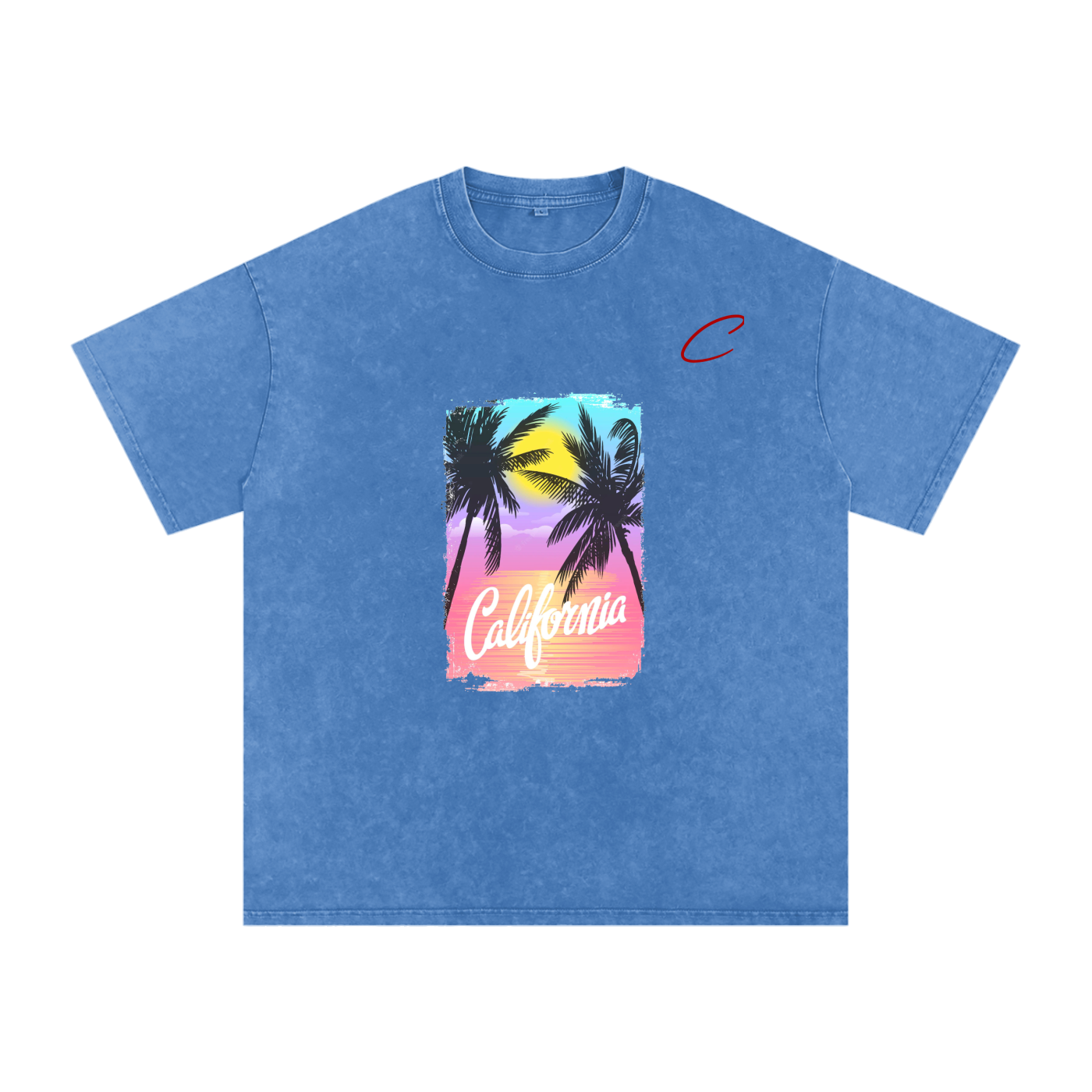 Snow Washed Oversized Cotton T-Shirt