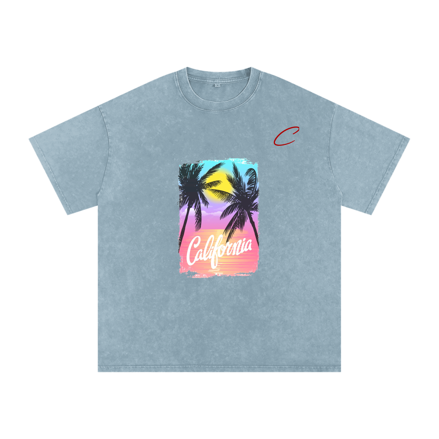 Snow Washed Oversized Cotton T-Shirt